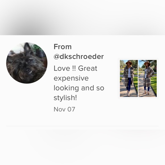 LAST ONE!! ON SALE! Brown Plaid Long Woolen a flannel Coat - Picture 8 of 10